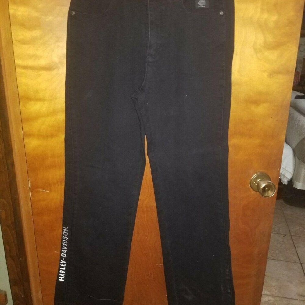Harley Davidson Straight Leg Black Denim Jeans